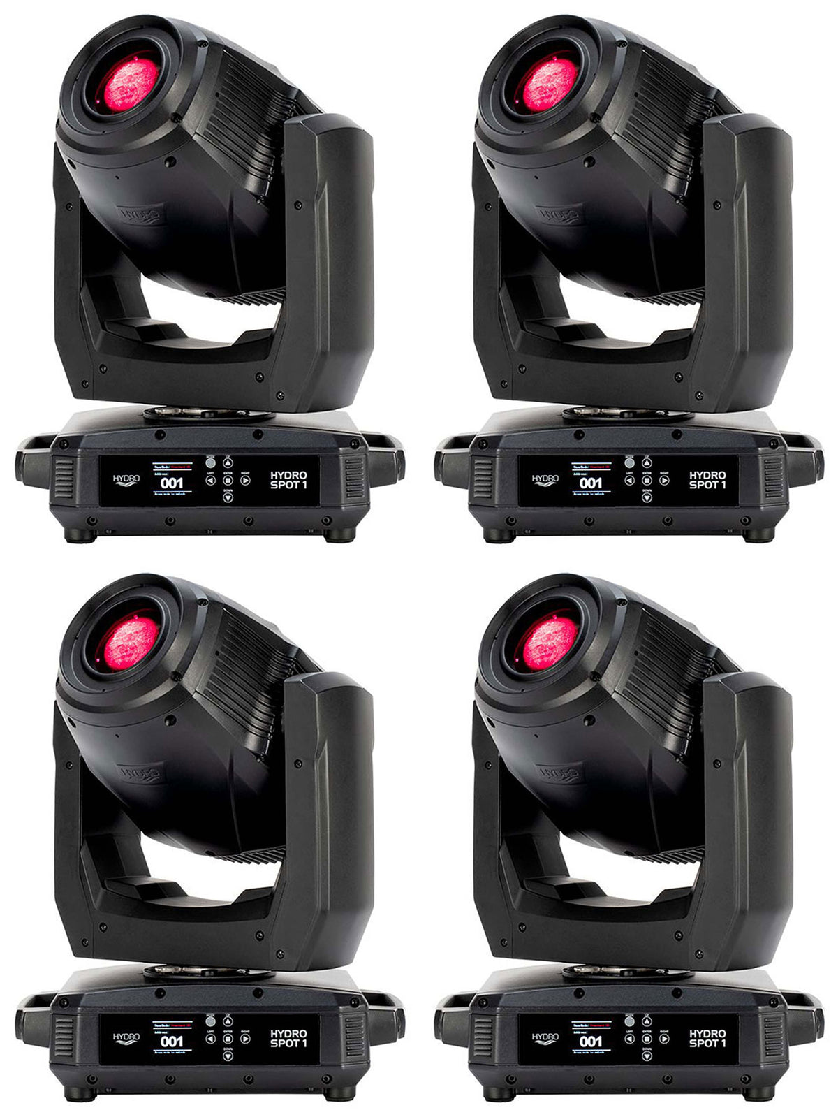 (4) Hydro Spot 1 Outdoor LED Wireless DMX Moving Head Spot Lights