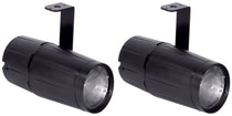 (2) PINSPOT LED II 3W Compact Cool White LED Pinspot Stage Lights