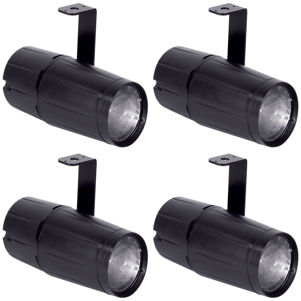 (4) PINSPOT LED II 3W Compact Cool White LED Pinspot Stage Lights