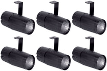 (6) PINSPOT LED II 3W Compact Cool White LED Pinspot Stage Lights