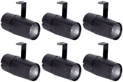 (6) PINSPOT LED II 3W Compact Cool White LED Pinspot Stage Lights