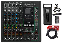 Mackie ONYX8 8-Channel Analog Mixer w/USB/3-Band EQ+Bluetooth+Microphone+Cable