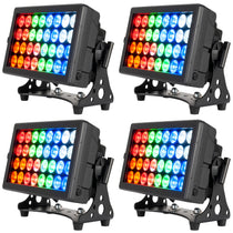 (4) 32 HEX PANEL IP RGBAW+UV DMX Outdoor Wash/Blinder/Strobe Lights