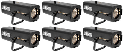 (6) FS-1000 Followspot Lights w/ 575W Halogen Lamp + Hanging Bracket
