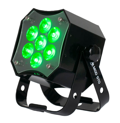 (2) MOD STQ Compact 7 x 8 Watt LED DMX Par Can Wash Lights w/ Remote