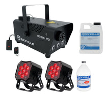(2) MOD STQ LED DMX Par Wash Lights + R720L V2 LED Fogger + Fog Fluid