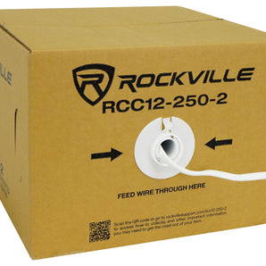 Rockville RCC12-250-2 CL2 Rated 12 AWG 250' CCA Speaker Wire In Wall Ceiling 70V