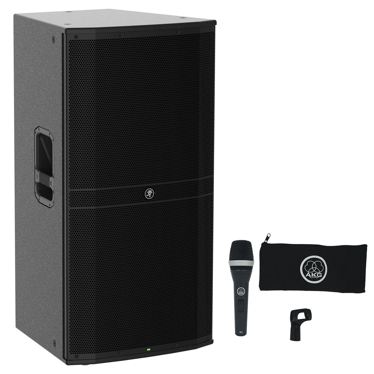 Mackie DRM315 2300 Watt 15" 3-way Professional Powered DJ PA Speaker+AKG D5S Mic