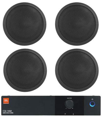JBL CSA 140Z Commercial 70v Amplifier Amp+(4) 5" Black Ceiling Speakers CSA140Z