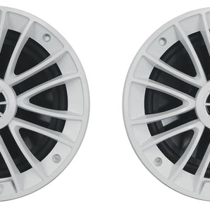 Pair Rockville RM-PREMIUM-65 WHITE 6.5" 600w Marine Boat Speakers - Crisp Sound!