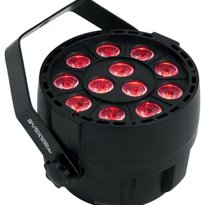 Rockville RockPAR TRI LED RGB Compact Par Can Pro DJ DMX Wash Light+Remote Black