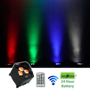 Rockville WET PAR 50 Waterproof Battery LED DJ Light+Wireless DMX+RF Remote