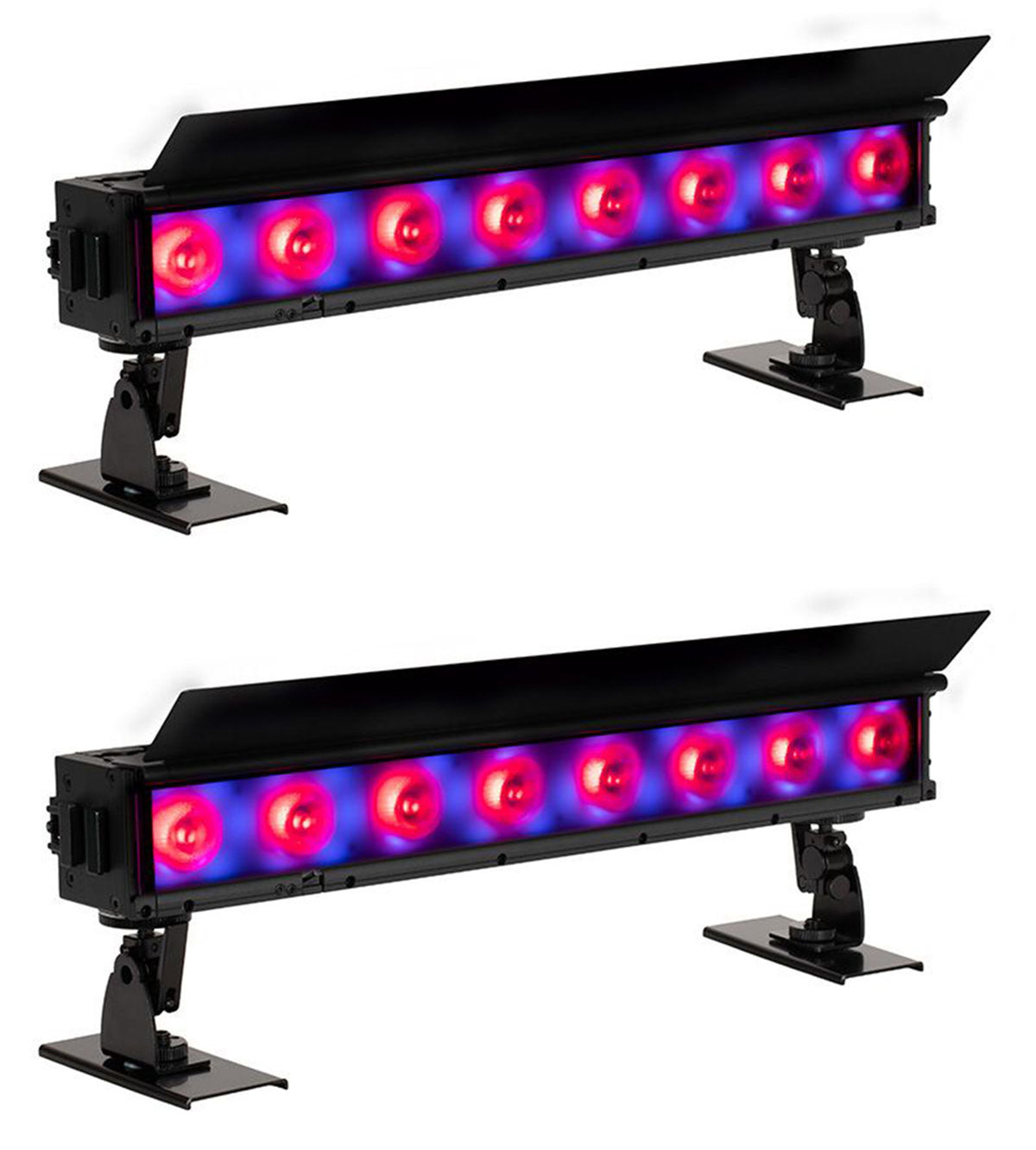 (2) American DJ ElectraPix Bar 8 Wireless DMX RGBAL+UV Bluetooth Wash Light Bars