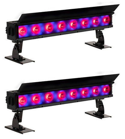 (2) American DJ ElectraPix Bar 8 Wireless DMX RGBAL+UV Bluetooth Wash Light Bars