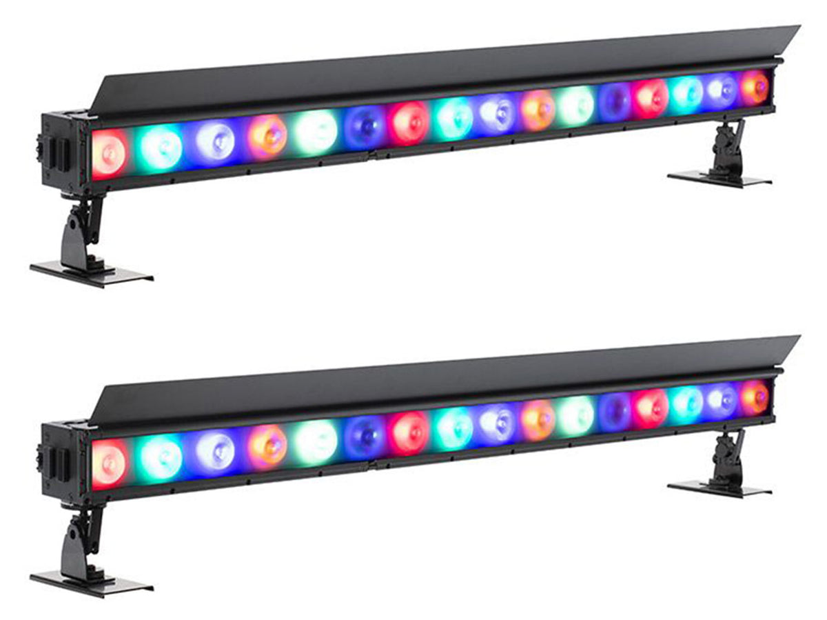 (2) American DJ ElectraPix Bar 16 Wireless DMX RGBAL+UV Outdoor Light Strip Bars