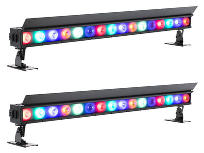 (2) American DJ ElectraPix Bar 16 Wireless DMX RGBAL+UV Outdoor Light Strip Bars