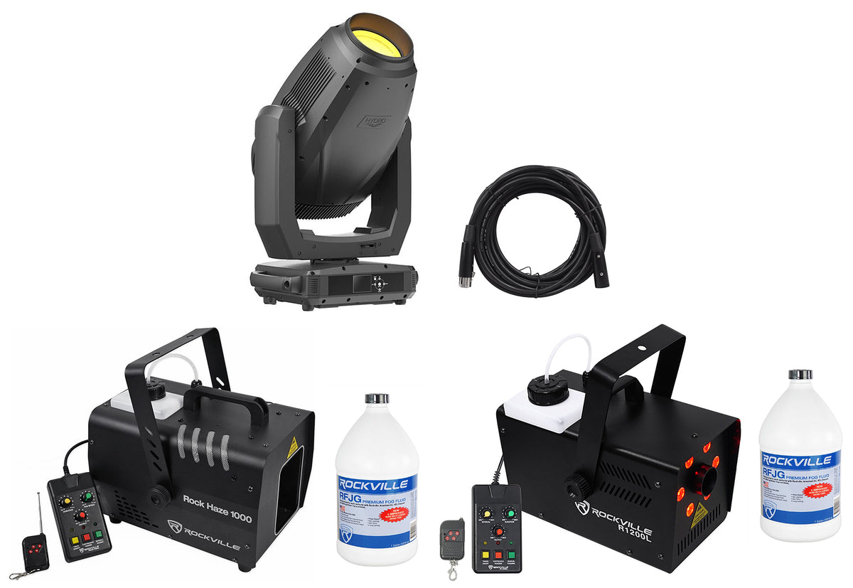 Hydro Hybrid 420w Led Moving Head Light+Hazer+Fogger+DMX Cable+Fluid