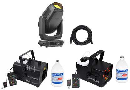 Hydro Hybrid 420w Led Moving Head Light+Hazer+Fogger+DMX Cable+Fluid