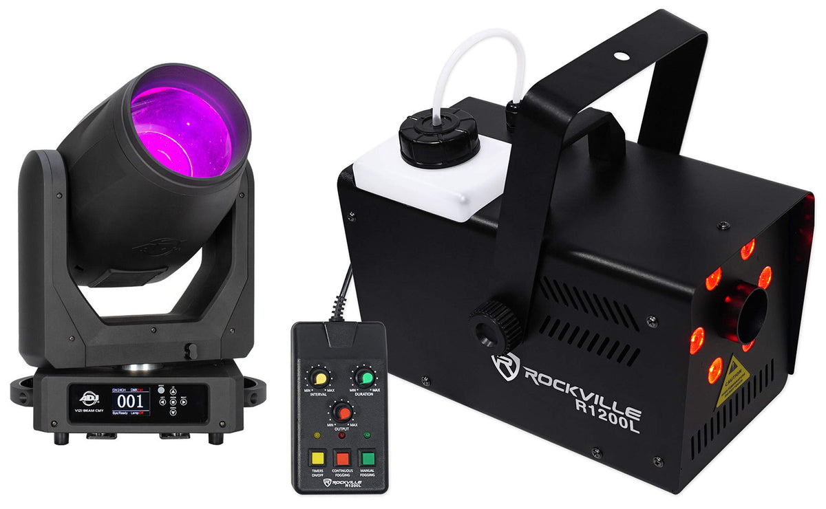 Vizi Beam CMY DMX Gobo Beam Spot Moving Head Light + LED Fog Machine