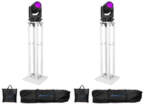 (2) Vizi Beam CMY Moving Head Lights + Totem Stands