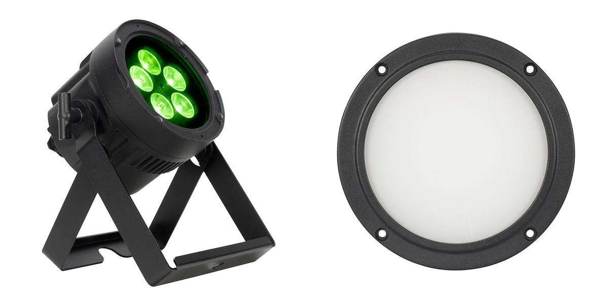 Encore LP5IP IP65 RGBL LED DMX Wash Light + 100-Degree Frost Filter