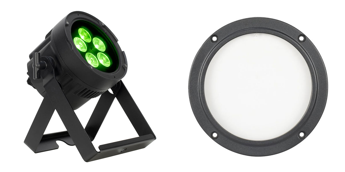 Encore LP5IP IP65 RGBL LED DMX Wash Light + 20-Degree Frost Filter