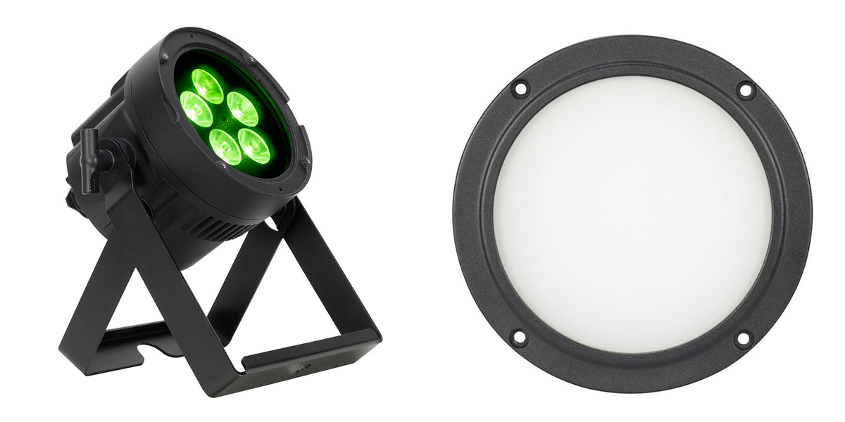 Encore LP5IP IP65 RGBL LED DMX Wash Light + 60-Degree Frost Filter