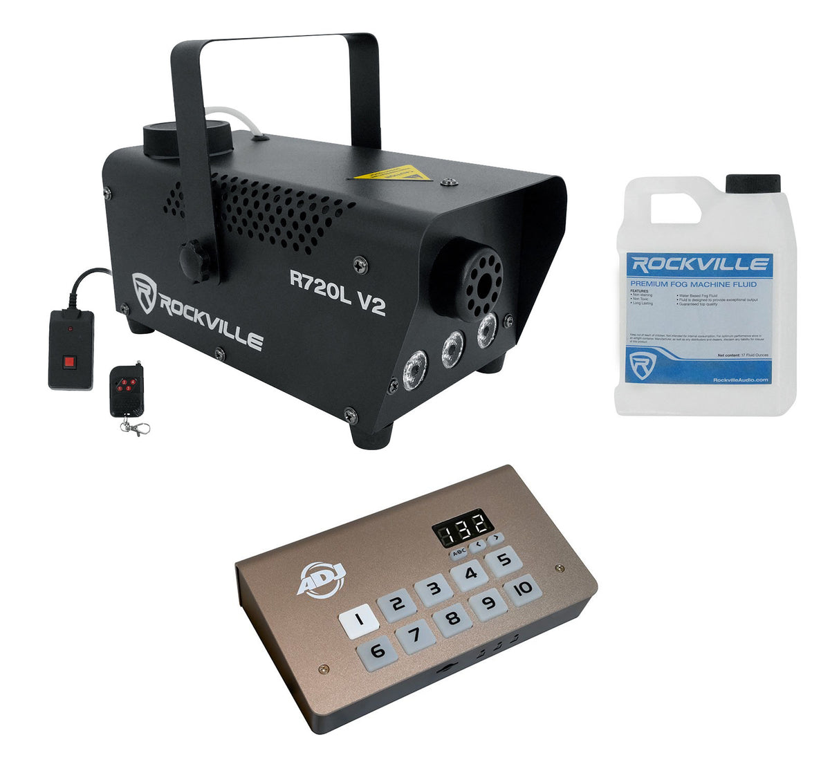 MYDMX5 DMX Interface & Software + R720L V2 Fog Machine