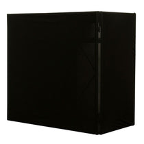 Pro Event Table 2 Foldable Portable DJ Booth Facade + Black Scrim