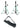 (2) American DJ CSL100 Color Stand LED Tripod Speaker Stands wRemote+Carry Bag