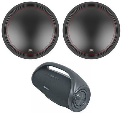 (2) MTX 5515-22 15" 800 Watt DVC 2-ohm Car Audio Subwoofers + Home Speaker
