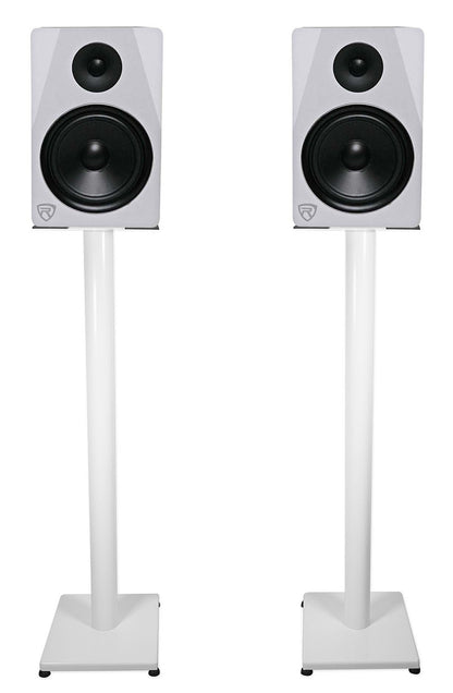 308P MkII 8" Studio Monitor Pair with 37" White Steel Stands