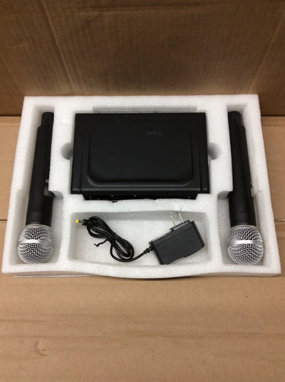 Wirless lav w handheld dsp microphone system w echo EQ Anti-howing 200 ch