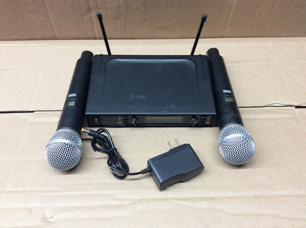 Wirless lav w handheld dsp microphone system w echo EQ Anti-howing 200 ch