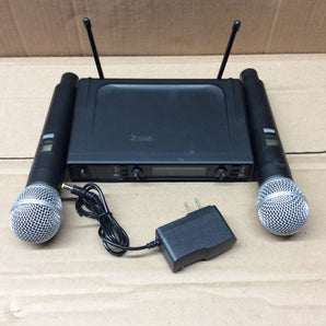 Wirless lav w handheld dsp microphone system w echo EQ Anti-howing 200 ch