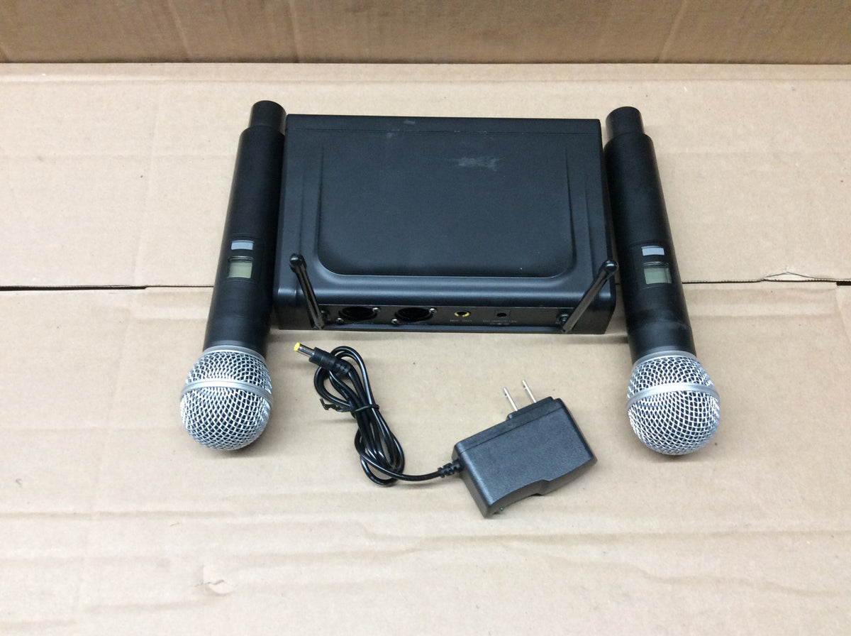 Wirless lav w handheld dsp microphone system w echo EQ Anti-howing 200 ch