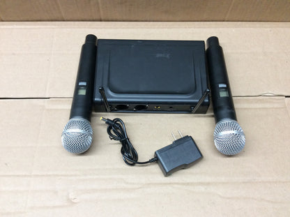 Wirless lav w handheld dsp microphone system w echo EQ Anti-howing 200 ch