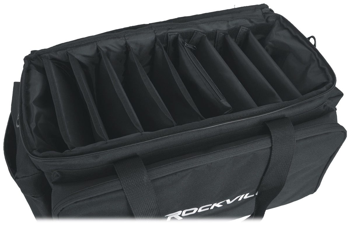 Rockville UT-BAG10 Padded DJ Cable/Utility Bag w/removable Dividers+YKK Zippers