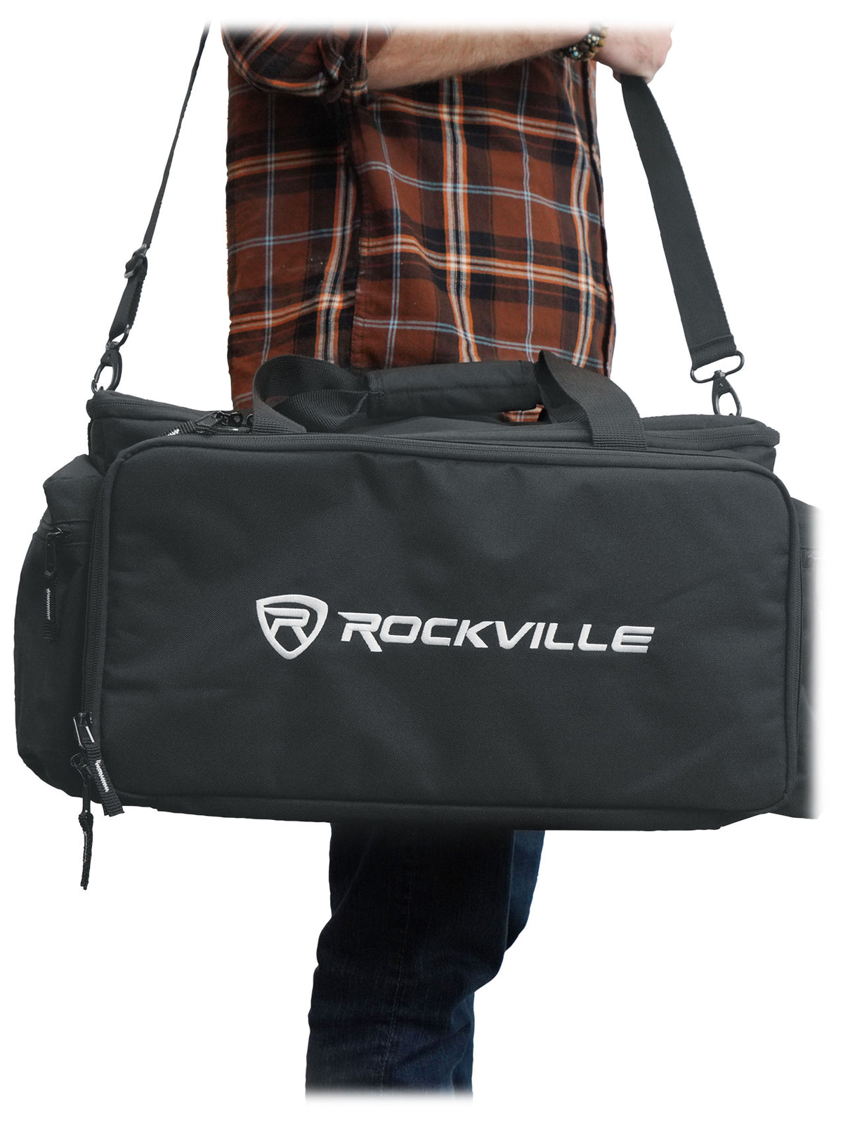 Rockville UT-BAG10 Padded DJ Cable/Utility Bag w/removable Dividers+YKK Zippers