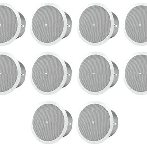 (10) JBL Control 24C 4" Inch 80 Watt 16 Ohm Home Theater White Ceiling Speakers