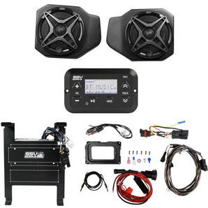 Bluetooth Receiver+6.5" Speakers+Kick Panel Pods for 2018 Polaris Ranger XP1000