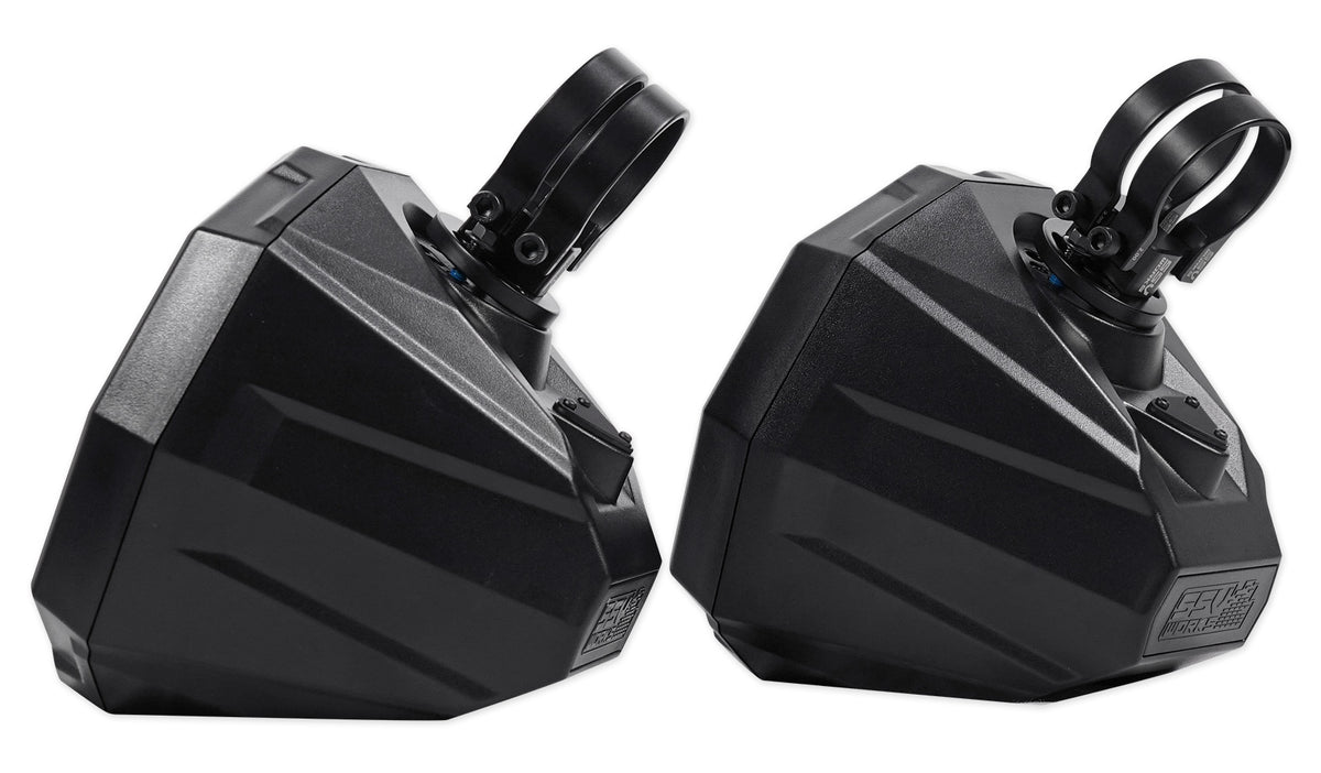 Pair 6.5" Roll Cage Tower Speaker Pods with 1.75" Clamps