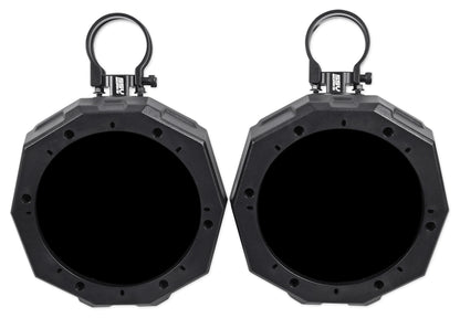 Pair 6.5" Roll Cage Tower Speaker Pods with 1.75" Clamps