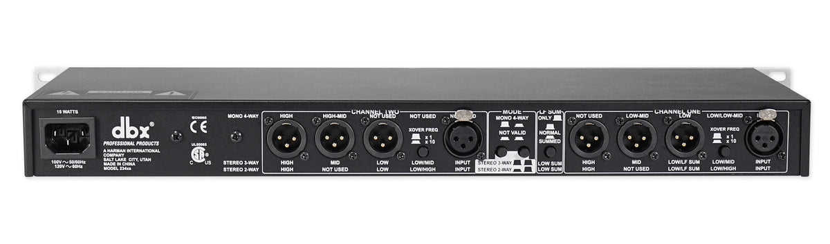 234XS Stereo 2/3/4-Way Crossover