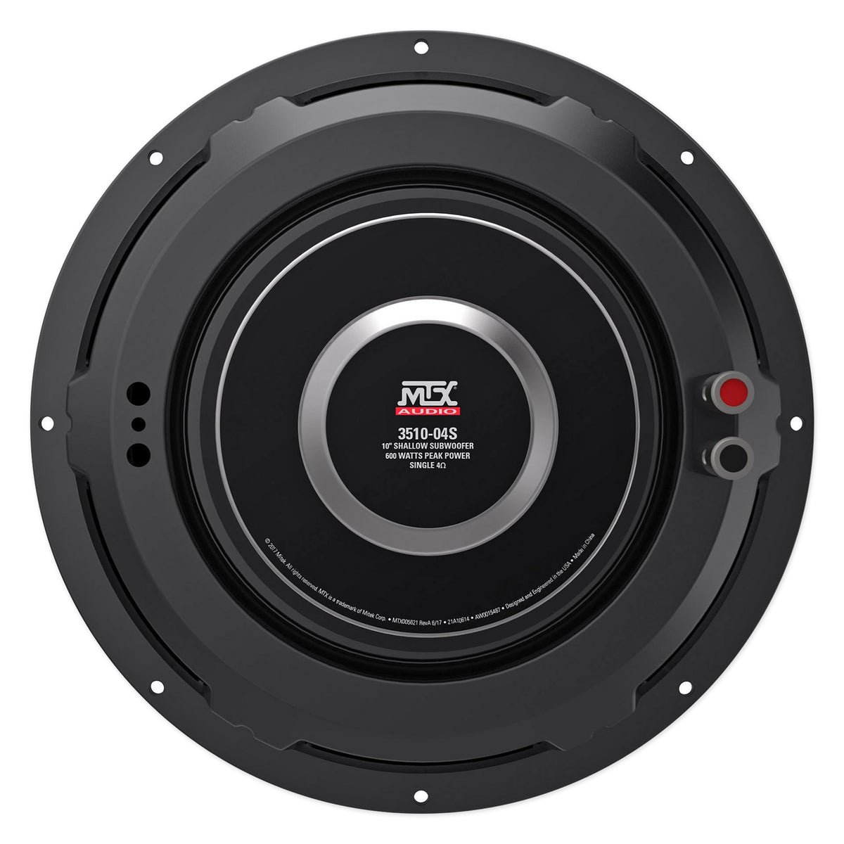 MTX 3510-04S 10" Shallow Mount Car Audio Subwoofer