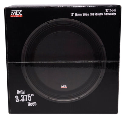MTX 3512-04S 12" Shallow Mount Car Audio Subwoofer