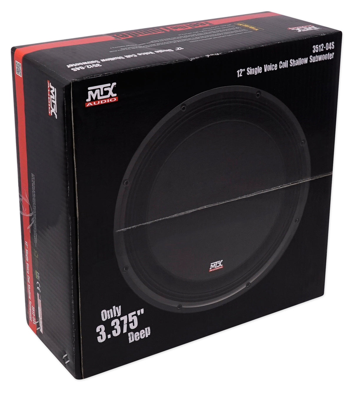 MTX 3512-04S 12" Shallow Mount Car Audio Subwoofer
