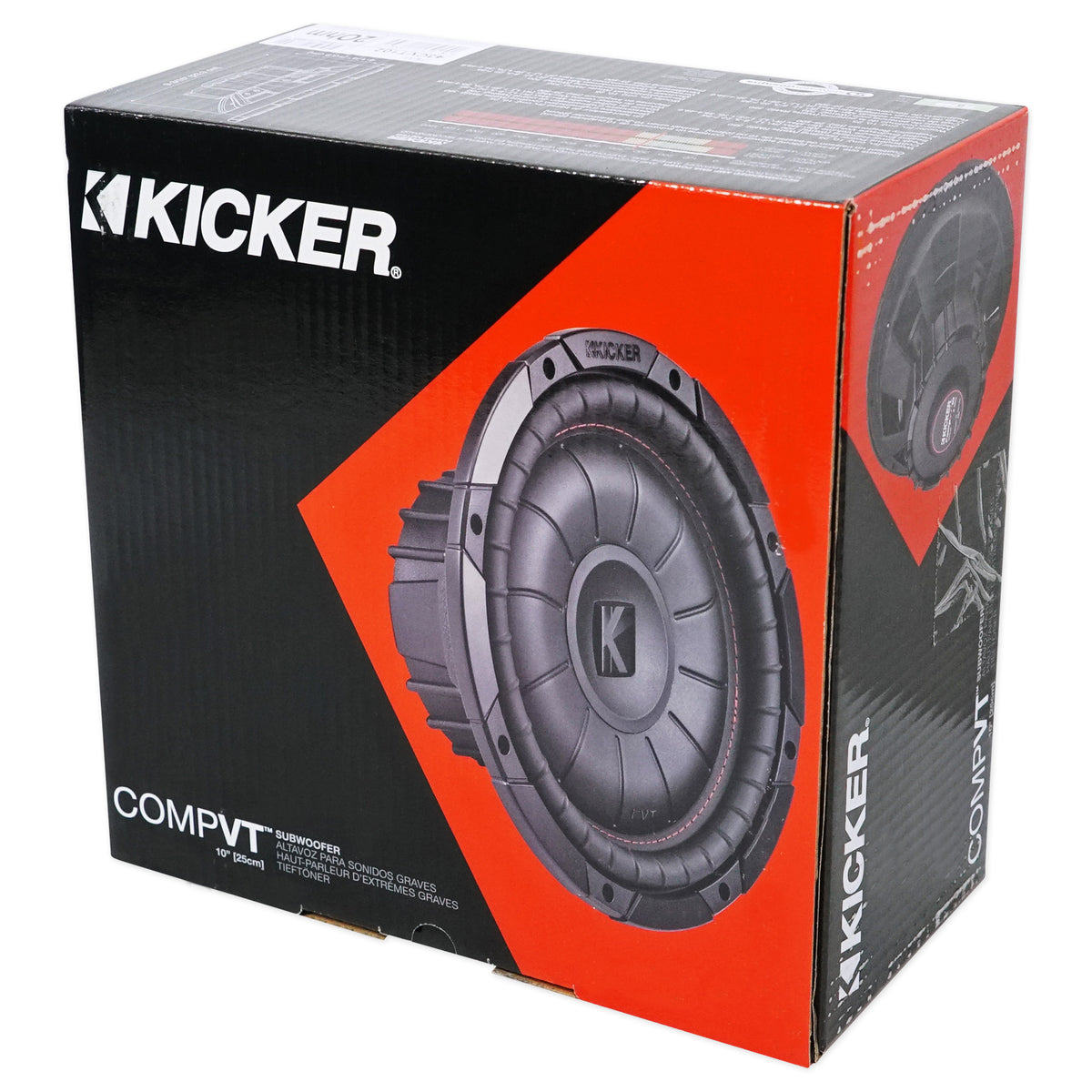 43CVT102 CompVT 10" 800W SVC 2-Ohm Slim Shallow Subwoofer