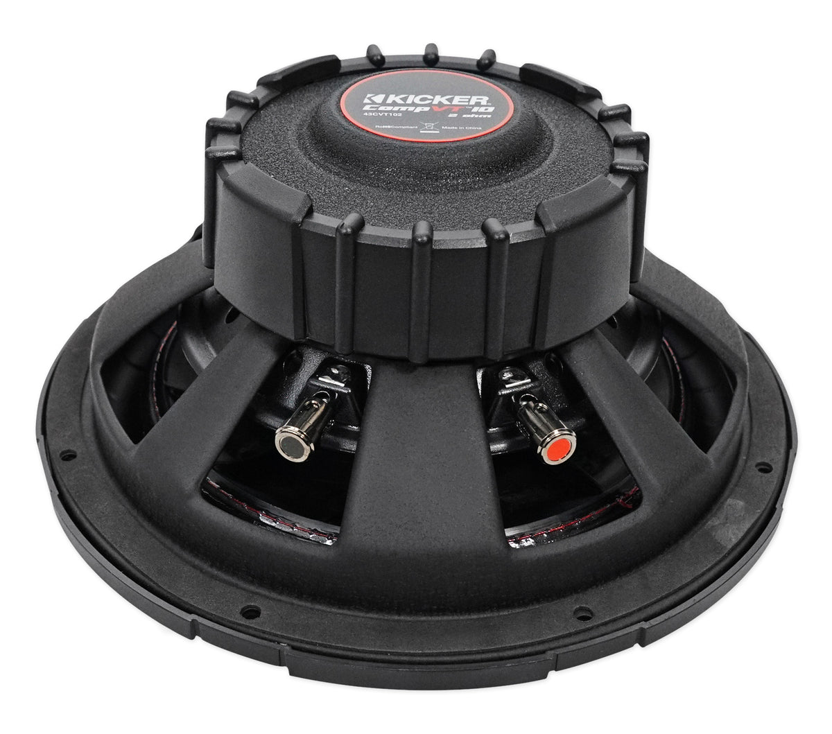 43CVT102 CompVT 10" 800W SVC 2-Ohm Slim Shallow Subwoofer