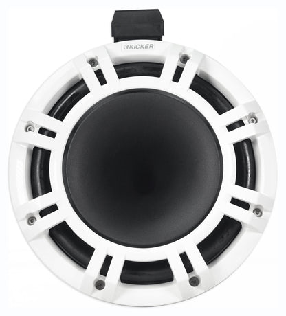 2 KICKER KMTC9 HLCD 9" 600W White Wakeboard Tower LED Speakers with Horns